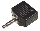 ADATTATORE AUDIO DA 3,5 MM MASCHIO STEREO - 2 X 3.5 MM STEREO FEMMINA (AB-AV 105)