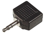 ADATTATORE AUDIO DA 3,5 MM MASCHIO STEREO - 2 X 3.5 MM STEREO FEMMINA (AB-AV 105)