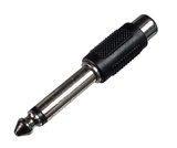 ADATTATORE AUDIO DA 6.3 MM MASCHIO 2 POLI - CINCH FEMMINA RCA (AB-AV 100)