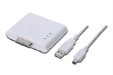 ADATTATORE BATTERIA APPLE DOCK/MASCHIO + USB TIPO A/FEMMINA + MINI USB B/FEMMINA