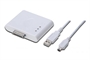 ADATTATORE BATTERIA APPLE DOCK/MASCHIO + USB TIPO A/FEMMINA + MINI USB B/FEMMINA