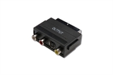 ADATTATORE CON CONNETTORE SCART MASCHIO 21 POLI, 3 CONNETTORI RCA FEMMINA E 1 CONNETTORE SVHS FEMMIN