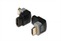 ADATTATORE HDMI 'A' 19 POLI FEMMINA / MASCHIO CONTATTI DORATI CONNETTORI A 90 GRADI