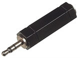 *ADATTATORE JACK AUDIO DA 2 POLI 3.5 MM MASCHIO- 2 POLI 6.3 MM FEMMINA (AB-AV 107)