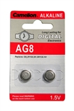 BATTERIE ALCALINE 1.5V A BOTTONE 11.6X2.05 MM. LR1120, AG8, G8, LR55, 191, GP91A, 391, SR1120W BLIST