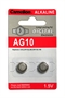BATTERIE ALCALINE 1.5V A BOTTONE 11.6X3.05 MM. AG10, LR1130, G10, LR54, 189, GP89A, 389, SR1130W BLI