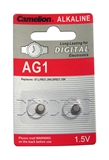 BATTERIE ALCALINE 1.5V A BOTTONE 6.8X2.1 MM. LP621, AG1, G1, LR60, 164, GP64A, 364, SR621W BLISTER 2