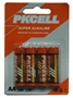 BATTERIE ALCALINE SENZA MERCURIO 1.5 VOLT MIGNON TYP AA STILO BLISTER 4 PZ.