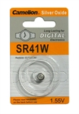 BATTERIE OSSIDO DI ARGENTO 1.55V A BOTTONE SR41W, G3, SR41, 392 (A SR41W-BP1)