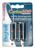 BATTERIE RICARICABILI NI-MH MINISTILO AAA 1.2 VOLT 750 MAH BLISTER 4 BATTERIE