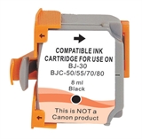 CARTUCCIA CANON BJ30,BJ50,BJC70,BJC80, BC10 NERO COMPATIBILE (BCI 10 BK)