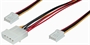 CAVETTO ALIMENTAZIONE INTERNO PER 2 DRIVE 3.5' DA UNA PRESA 5.25- 1 PRESA 5.25 A 2 PRESE 3.5' (AK520