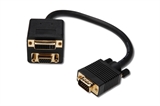 CAVETTO SPLITTER 15 POLI VGA MASCHIO - DVI-I (24+5) E 15 POLI VGA FEMMINA - CM 20