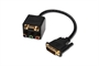 CAVETTO SPLITTER DVI-I (24+5)  MASCHIO- 3 X RCA + CONNETTORE 15 POLI VGA FEMMINA CM 20
