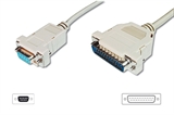 CAVO 9-25 PER ADATTATORE MOUSE-PER PROLUNGA O PER MODEM (CAVO DRITTO) 9 FEMMINA 25 MASCHIO MT.3 (AK
