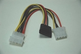 CAVO ADATTATORE SDOPPIATORE DI ALIMENTAZIONE 4 PIN / 1 X SERIAL ATA 15 POLI + 1 X 4 PIN CM.0.15