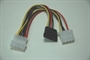 CAVO ADATTATORE SDOPPIATORE DI ALIMENTAZIONE 4 PIN / 1 X SERIAL ATA 15 POLI + 1 X 4 PIN CM.0.15