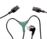 CAVO ALIMENTAZIONE DA SPINA TEDESCA SHUKO A DOPPIA PRESA FEMMINA IEC (SDOPPIATORE) MT.1.8 (AK  505/Y