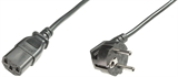 CAVO ALIMENTAZIONE MT. 1.80 SPINA TEDESCA 10/16 AMPERE 90 GRADI 250 V- PRESA IEC VDE (AK 501 2M)