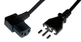 CAVO ALIMENTAZIONE SPINA ITALIANA TRIPOLARE 10 A - PRESA 90 GRADI IEC MT.1.8