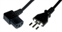 CAVO ALIMENTAZIONE SPINA ITALIANA TRIPOLARE 10 A - PRESA 90 GRADI IEC MT.1.8 CAVO ALIMENTAZIONE SPINA ITALIANA TRIPOLARE 10 A - PRESA 90 GRADI IEC MT.1.8
