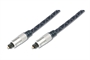 CAVO AUDIO OTTICO DIGITALE TOSLINK DELUXE IN METALLO CONTATTI DORATI MT.1 (AK OFC-5)