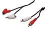 CAVO AUDIO STEREO CONNETTORI 2 X CINCH (RCA) MASCHIO/FEMMINA - MT. 0,75