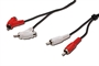 CAVO AUDIO STEREO CONNETTORI 2 X CINCH (RCA) MASCHIO/FEMMINA - MT. 1,50