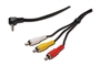 CAVO CONNESSIONE VIDEO CONNETTORE 3,5 MM - 3 X RCA- MT. 2