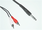 CAVO DI CONNESSIONE AUDIO STEREO 6.3 MM. - LUNGHEZZA MT. 1,50