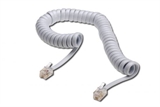 CAVO DI CONNESSIONE PER CORNETTA TELEFONICA A SPIRALE MT 4 (CM 60) COLORE BIANCO