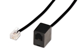 CAVO DI PROLUNGA TELEFONICO 6 POLI MASCHIO/FEMMINA - MT. 15 - COLORE NERO