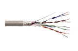CAVO FLESSIBILE S-FTP PER RETI CATEGORIA 5E- 4 COPPIE 8 POLI DOPPIA SCHERMATURA AWG 26/7 MATASSA MT.
