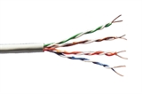 CAVO FLESSIBILE UTP PER RETI CATEGORIA 6- 4 COPPIE 8 POLI NON SCHERMATO AWG 24/7 MATASSA MT.305 (AL