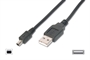 CAVO MINI USB 'B' MASCHIO/ USB TIPO 'A' MASCHIO PER USB 1.1 E 2.0 - MT. 2 (AK 670M)