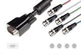 CAVO MONITOR ALTA RISOLUZIONE 15 POLI HD MASCHIO-5 BNC PER RGB MT.1.8 (AK 553/F)