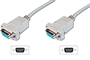 CAVO NULL MODEM COMPUTER SERIALE RS232 CROSSOVER (INCROCIATO) 9 POLI FEMMINA/FEMMINA MT.2 (AK 143 1.
