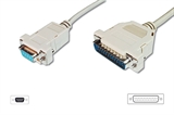 CAVO PER ADATTATORE MOUSE- PER PROLUNGA O PER MODEM (CAVO DRITTO) 9 FEMMINA 25 MASCHIO MT.2 (AK 125