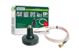 CAVO PROLUNGA COASSIALE CM 75 CON BASE A MONTAGGIO MAGNETICO PER ANTENNA WIRELESS WLAN