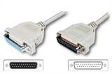 CAVO PROLUNGA PIN-TO-PIN (MODEM CABLE) CONNETTORI 25 POLI MASCHIO/FEMMINA MT.2 CUSTODIE APRIBILI (AK
