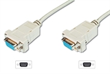 CAVO PROLUNGA SERIALE RS232 PIN-TO-PIN (MODEM CABLE) 9 POLI FEMMINA/FEMMINA MT.2 CON CUSTODIE APRIBI