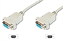 CAVO PROLUNGA SERIALE RS232 PIN-TO-PIN (MODEM CABLE) 9 POLI FEMMINA/FEMMINA MT.2 CON CUSTODIE APRIBI