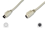 CAVO PROLUNGA TASTIERA E MOUSE MINIDIN PS2 CONNETTORI 6 POLI MASCHIO/FEMMINA MT.5 DRITTO (AK 528/G)