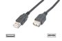 CAVO PROLUNGA USB MT. 5 - CONNETTORI 'A' MASCHIO-FEMMINA CERTIFICATO USB 2.0 - COLORE NERO