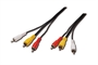 CAVO RCA 3 CONNETTORI AV, SCHERMATO - MT. 1,50 CAVO RCA 3 CONNETTORI AV, SCHERMATO - MT. 1,50
