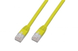 CAVO RETE PIATTO UTP CAT. 5E NON SCHERMATO - LUNGHEZZA MT. 0,5 - COLORE GIALLO