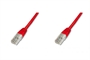 CAVO RETE UTP CAT. 5E NON SCHERMATO - LUNGHEZZA MT. 0,5 - COLORE ROSSO