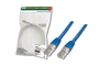 CAVO RETE UTP CAT. 6 NON SCHERMATO - COLORE BLU - LUNGHEZZA MT. 2