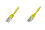 CAVO RETE UTP CAT. 6 NON SCHERMATO COLORE GIALLO -LUNGHEZZA MT. 0,50