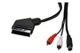 CAVO SCART 21 POLI A 2 X RCA + SVHS LUNGHEZZA MT 0.50